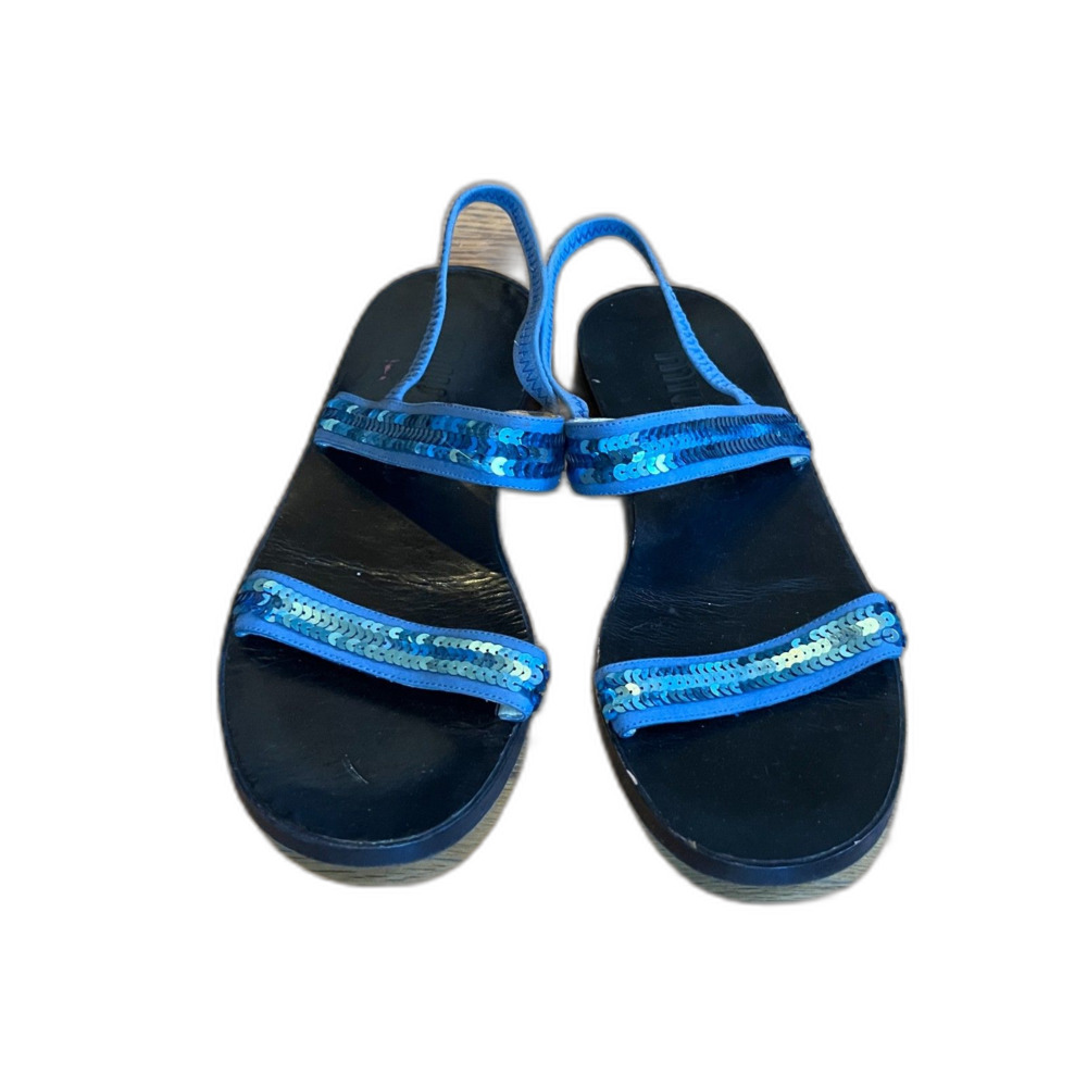 Miu Miu Blue Sequin Sandals – Size 7 – Y2K / 2026 Trend